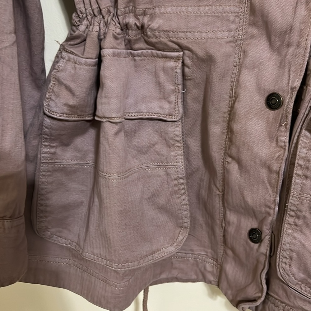 Free people X We the free Women's Purple Utility Jacket size L NWOT - Picture 5 of 13
